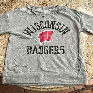 Distressed Wisconsin Badgers sweatshirt